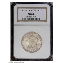 1921 50C Alabama 2x2 MS64 NGC. A highly demanded varie 1921[50C] Alabama 2x2 MS64 NGC.