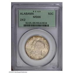 1921 50C Alabama 2x2 MS66 PCGS. Extremely well struck 1921[50C] Alabama 2x2 MS66 PCGS.