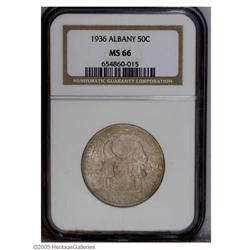 1936 50C Albany MS66 NGC. The central devices are exce 1936[50C] Albany MS66 NGC.