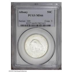 1936 50C Albany MS66 PCGS. This brilliant Premium Gem 1936[50C] Albany MS66 PCGS.