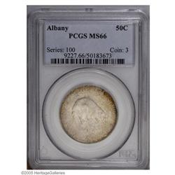 1936 50C Albany MS66 PCGS. Rainbow-like patina gravita 1936[50C] Albany MS66 PCGS.