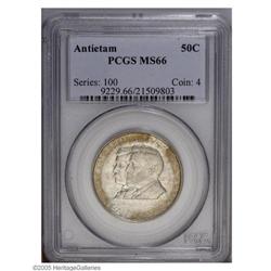 1937 50C Antietam MS66 PCGS. The obverse is tab toned, 1937[50C] Antietam MS66 PCGS.