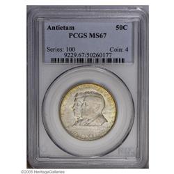 1937 50C Antietam MS67 PCGS. Minimally marked with can 1937[50C] Antietam MS67 PCGS.