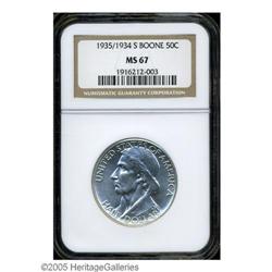 1935/34-S 50C Boone MS67 NGC. The silver-white surface 1935/34-S[50C] Boone MS67 NGC.