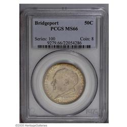 1936 50C Bridgeport MS66 PCGS. Silver-gray lustrous su 1936[50C] Bridgeport MS66 PCGS.