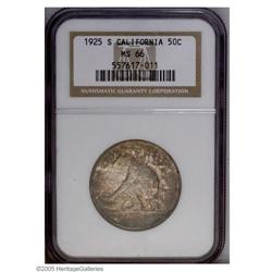 1925-S 50C California MS66 NGC. Splendidly toned in wa 1925-S[50C] California MS66 NGC.