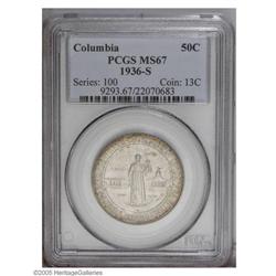 1936-S 50C Columbia MS67 PCGS. Another wonderful Colum 1936-S[50C] Columbia MS67 PCGS.