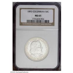 1892 50C Columbian MS65 NGC. Virtually brilliant surfa 1892[50C] Columbian MS65 NGC.