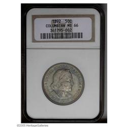 1892 50C Columbian MS66 NGC. Well struck and impeccabl 1892[50C] Columbian MS66 NGC.