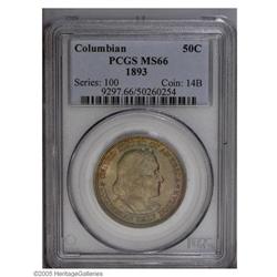 1893 50C Columbian MS66 PCGS. Stunning in it''s color 1893[50C] Columbian MS66 PCGS.