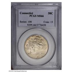 1935 50C Connecticut MS66 PCGS. Original light golden- 1935[50C] Connecticut MS66 PCGS.