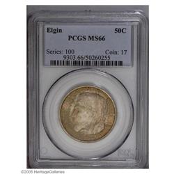 1936 50C Elgin MS66 PCGS. Gorgeous toning bedecks both 1936[50C] Elgin MS66 PCGS.