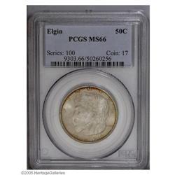 1936 50C Elgin MS66 PCGS. Stunning in it''s color and 1936[50C] Elgin MS66 PCGS.