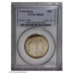 1936 50C Gettysburg MS66 PCGS. Lustrous surfaces displ 1936[50C] Gettysburg MS66 PCGS.