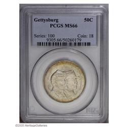 1936 50C Gettysburg MS66 PCGS. Fully lustrous with sil 1936[50C] Gettysburg MS66 PCGS.