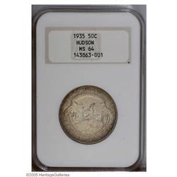 1935 50C Hudson MS64 NGC. Honey, sky-blue, and pearl-g 1935[50C] Hudson MS64 NGC.