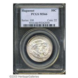 1924 50C Huguenot MS66 PCGS. Dappled olive-green patin 1924[50C] Huguenot MS66 PCGS.