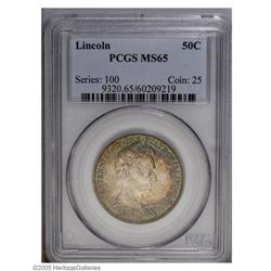 1918 50C Lincoln MS65 PCGS. Gorgeous toned Lincoln wit 1918[50C] Lincoln MS65 PCGS.