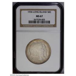 1936 50C Long Island MS67 NGC. An impeccable example w 1936[50C] Long Island MS67 NGC.