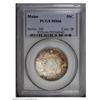 Image 1 : 1920 50C Maine MS66 PCGS. Obverse is awash in blue and 1920[50C] Maine MS66 PCGS.