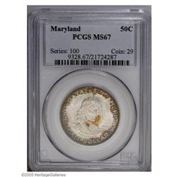 1934 50C Maryland MS67 PCGS. A remarkable example of t 1934[50C] Maryland MS67 PCGS.