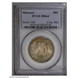 1921 50C Missouri MS64 PCGS. Lustrous surfaces are bat 1921[50C] Missouri MS64 PCGS.