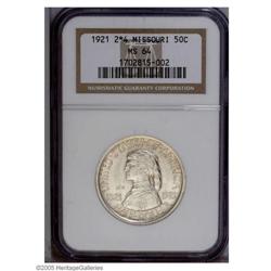 1921 50C Missouri 2x4 MS64 NGC. Well struck and nearly 1921[50C] Missouri 2x4 MS64 NGC.