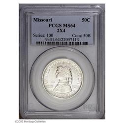 1921 50C Missouri 2x4 MS64 PCGS. Brilliant white and f 1921[50C] Missouri 2x4 MS64 PCGS.