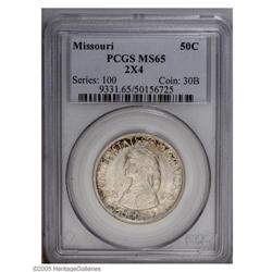 1921 50C Missouri 2x4 MS65 PCGS. Exceedingly lustrous 1921[50C] Missouri 2x4 MS65 PCGS.
