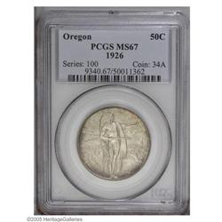 1926 50C Oregon MS67 PCGS. Boldly defined and fully lu 1926[50C] Oregon MS67 PCGS.