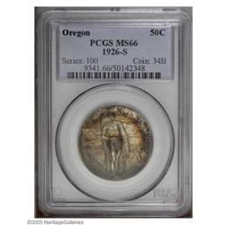 1926-S 50C Oregon MS66 PCGS. Boldly struck and well pr 1926-S[50C] Oregon MS66 PCGS.