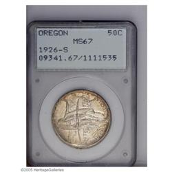 1926-S 50C Oregon MS67 PCGS. Well struck with beautifu 1926-S[50C] Oregon MS67 PCGS.