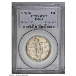 1926-S 50C Oregon MS67 PCGS. Lightly toned throughout 1926-S[50C] Oregon MS67 PCGS.