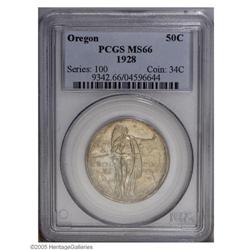 1928 50C Oregon MS66 PCGS. Sharply struck throughout w 1928[50C] Oregon MS66 PCGS.