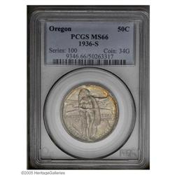 1936-S 50C Oregon MS66 PCGS. An original, well struck 1936-S[50C] Oregon MS66 PCGS.