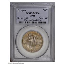 1938 50C Oregon PDS Set MS65 to MS66 PCGS. Accompanied 1938[50C] Oregon PDS Set MS65 to MS66 PCGS.