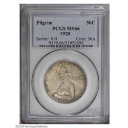 1920 50C Pilgrim MS66 PCGS. Sharply struck with gleami 1920[50C] Pilgrim MS66 PCGS.
