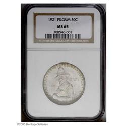 1921 50C Pilgrim MS65 NGC. Sharply struck with lustrou 1921[50C] Pilgrim MS65 NGC.