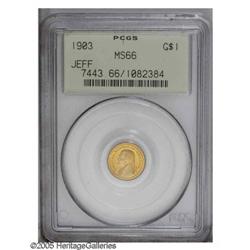 1903 G$1 Louisiana Purchase/Jefferson MS66 PCGS. This 1903[G$1] Louisiana Purchase/Jefferson MS66 PC