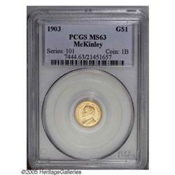 1903 G$1 Louisiana Purchase/McKinley MS63 PCGS. Even g 1903[G$1] Louisiana Purchase/McKinley MS63 PC