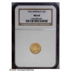 1903 G$1 Louisiana Purchase/McKinley MS64 NGC. Sharply 1903[G$1] Louisiana Purchase/McKinley MS64 NG