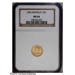 1903 G$1 Louisiana Purchase/McKinley MS64 NGC. Appropr 1903[G$1] Louisiana Purchase/McKinley MS64 NG