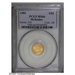 1903 G$1 Louisiana Purchase/McKinley MS66 PCGS. A sple 1903[G$1] Louisiana Purchase/McKinley MS66 PC