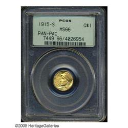 1915-S G$1 Panama-Pacific Gold Dollar MS66 PCGS. The o 1915-S[G$1] Panama-Pacific Gold Dollar MS66 P