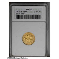 1915-S $2 1/2 Panama-Pacific Quarter Eagle MS63 ANACS. 1915-S[$2 1/2] Panama-Pacific Quarter Eagle M