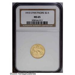 1915-S $2 1/2 PAN-PAC MS65 NGC.From The Lexington Coll 1915-S[$2 1/2] Panama-Pacific Quarter Eagle M