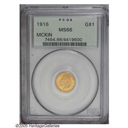 1916 G$1 McKinley MS66 PCGS. While quite a few high gr 1916[G$1] McKinley MS66 PCGS.