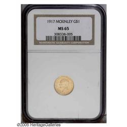 1917 G$1 McKinley MS65 NGC. This Gem has they typical 1917[G$1] McKinley MS65 NGC.