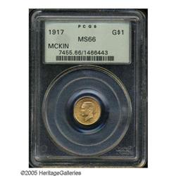 1917 G$1 McKinley MS66 PCGS. The bright yellow-gold su 1917[G$1] McKinley MS66 PCGS.