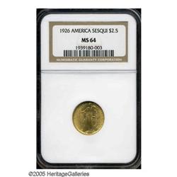 1926 $2 1/2 Sesquicentennial MS64 NGC. Well struck wit 1926[$2 1/2] Sesquicentennial MS64 NGC.